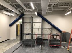 Installing high density shelving at General Property Storage